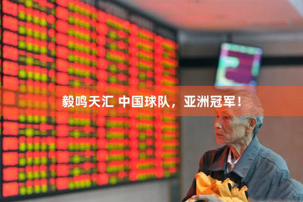 毅鸣天汇 中国球队，亚洲冠军！