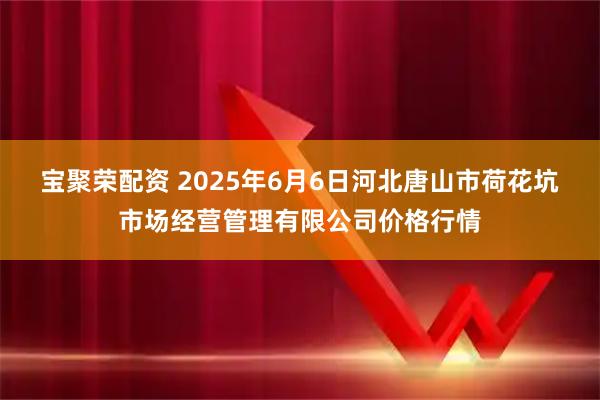 宝聚荣配资 2025年6月6日河北唐山市荷花坑市场经营管理有限公司价格行情